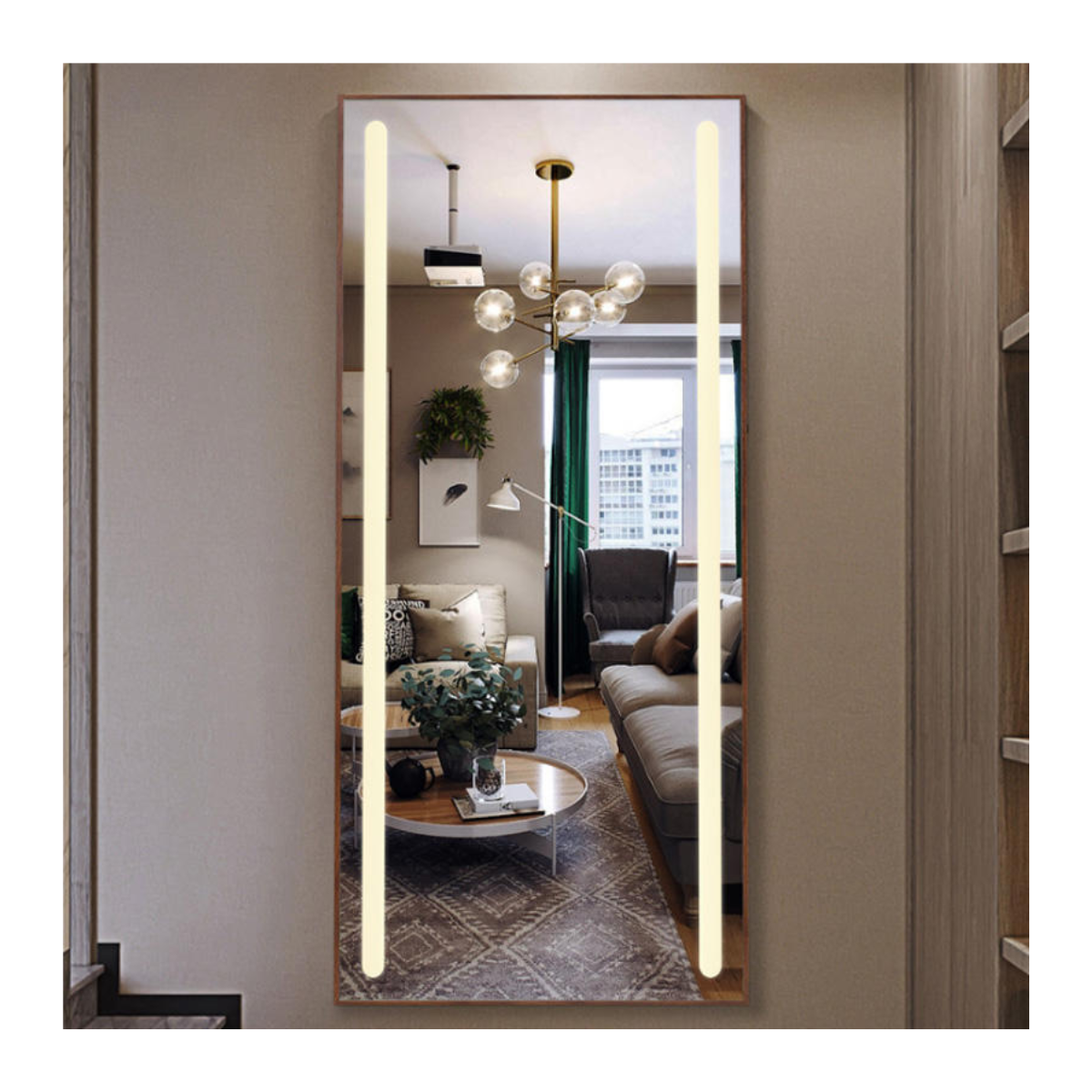 Amber Frame Living-Room Mirror